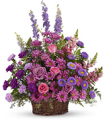 <b>Gracious Lavender Basket</b> from Scott's House of Flowers in Lawton, OK